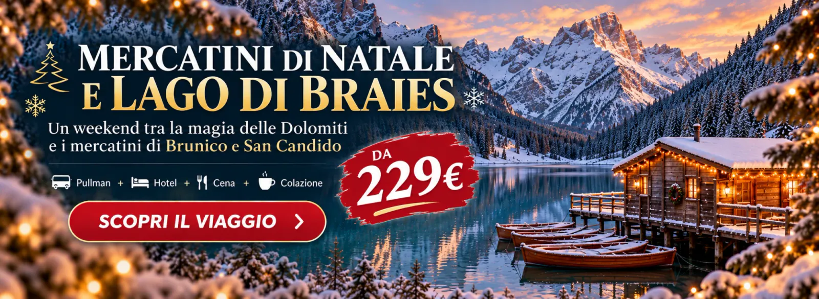 Banner Mercatini di Natale e Lago di Braies